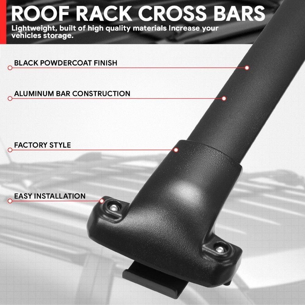 Roof Racks Cross Bars Black Cross Bars For 2009-2015 Honda Pilot Roof Rack – Sport Aluminum, 165lb Cap Honda Roof Rails - Foto 10