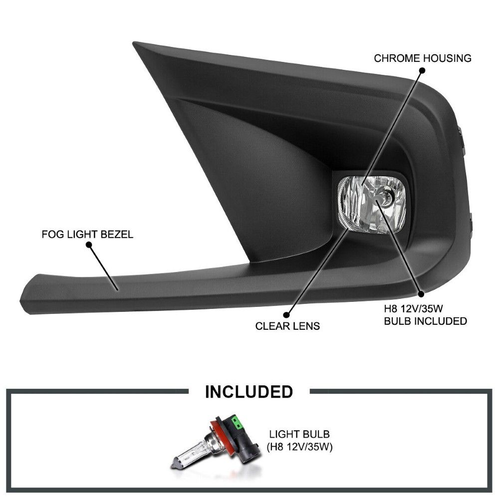 SpecD 20222023 Honda Civic Clear Fog Lights Bumper Lamps+Switch