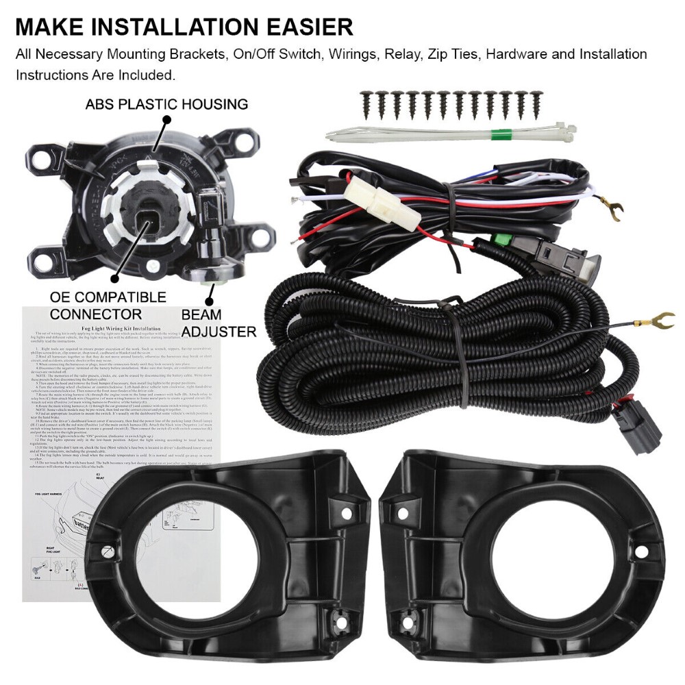 20222023 Toyota Corolla Cross LED Fog Light Kit+Switch+Wiring LFCORX20CLEDDL