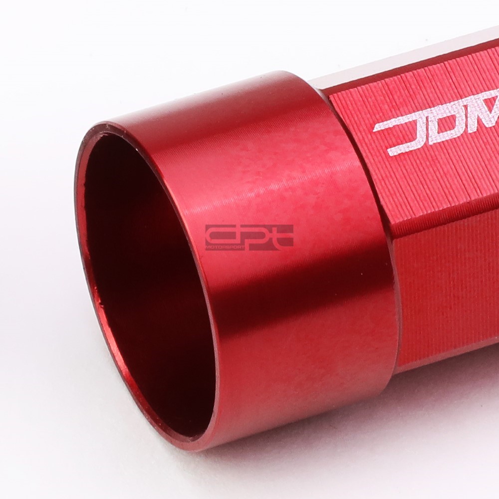 20Pcs/Set JDM Aluminum Red Lug Nuts W/Cap+Adapter M12X1.25 23MM OD/53MM