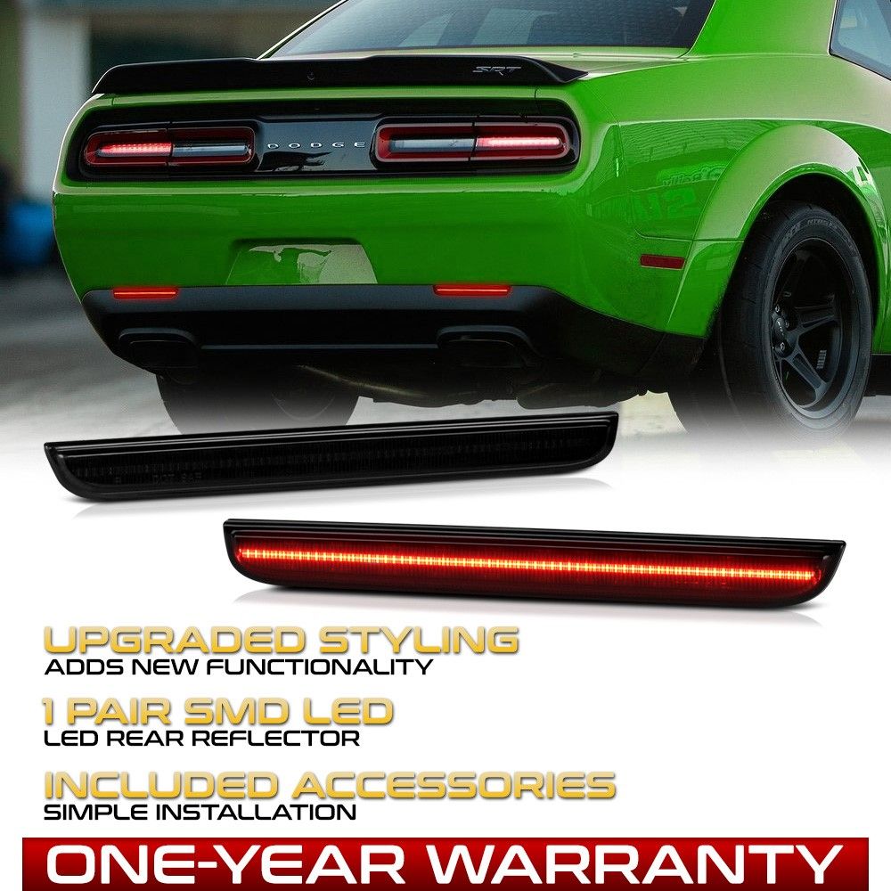 2in1 LED Rear Smoked DRL Reflector+Tail Brake Lights For 20152022