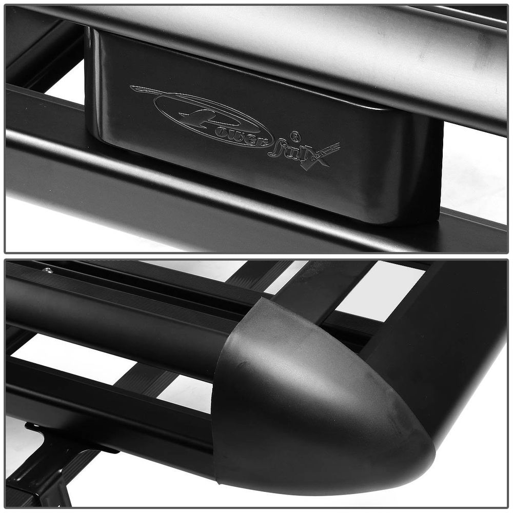 50" x 38" Aluminum Roof Rack Top Cargo Carrier Basket+Cross Bar (Black)