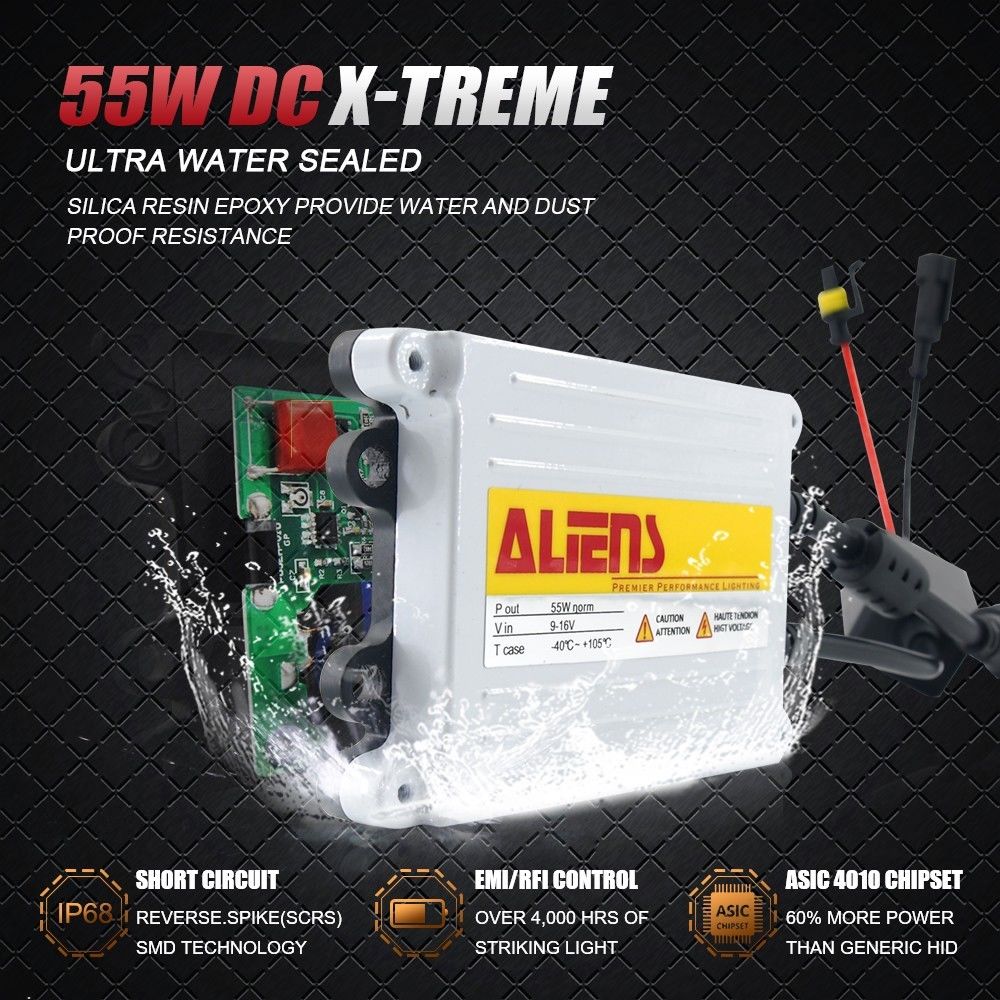 55W 10000K Deep Blue HID Xenon Headlights Conversion Kit H1 H3 H8 H9