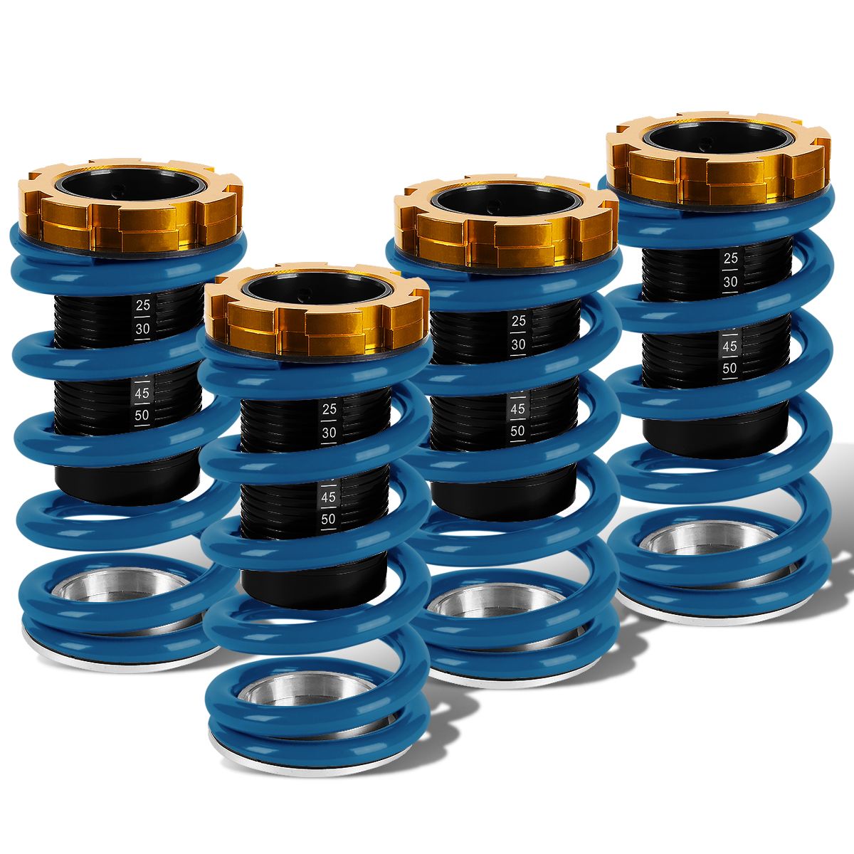1-4 Inch Lowering Coilover Springs For 88-00 Honda Civic EG/EJ/EK & DC – White Springs, Adjustable 14 thumbnail image