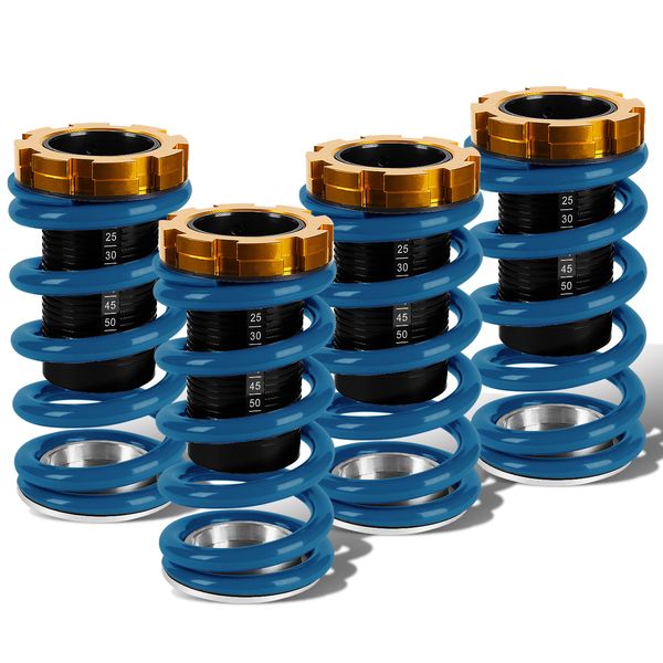 1-4 Inch Lowering Coilover Springs For 88-00 Honda Civic EG/EJ/EK & DC – White Springs, Adjustable 8 thumbnail image