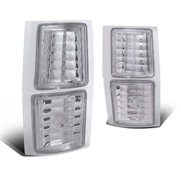 Chrome Clear Headlights With DRL For 1994-1998 Chevy C/K Pickup – Composite Style, Pair, No Bulbs Included 10 thumbnail image