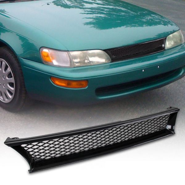 1993-1997 Toyota Corolla Black ABS JDM T-R Type Front Mesh Grill