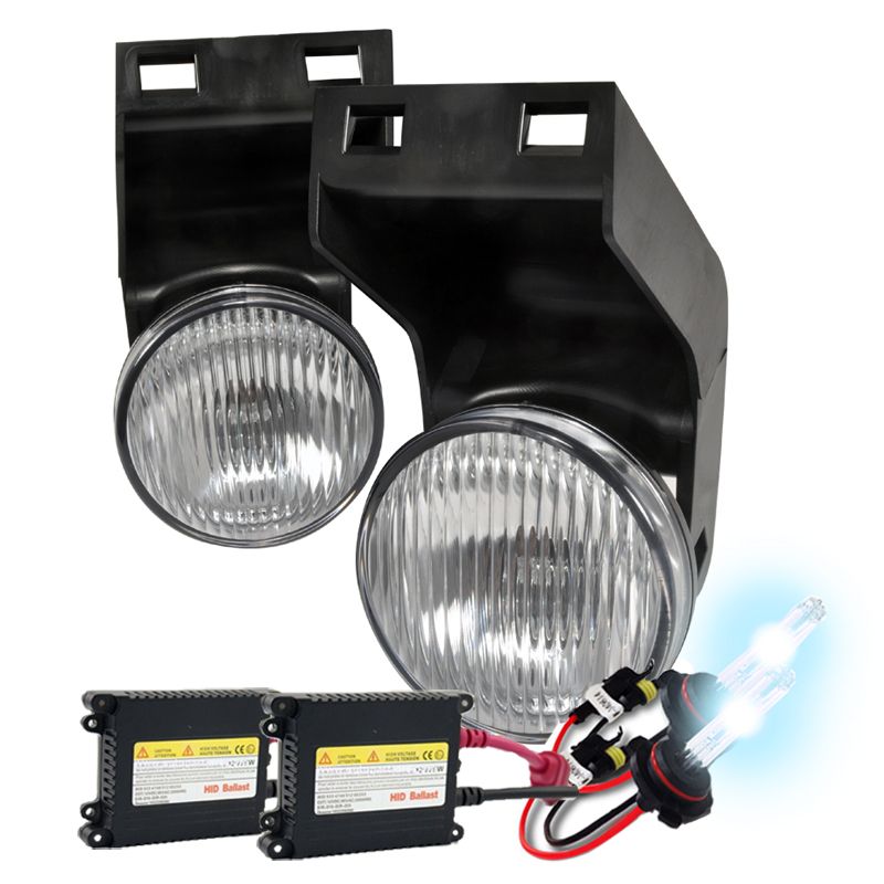 HID Xenon + 9401 Dodge RAM Pickup OEM Style Fog Lights Kit Clear