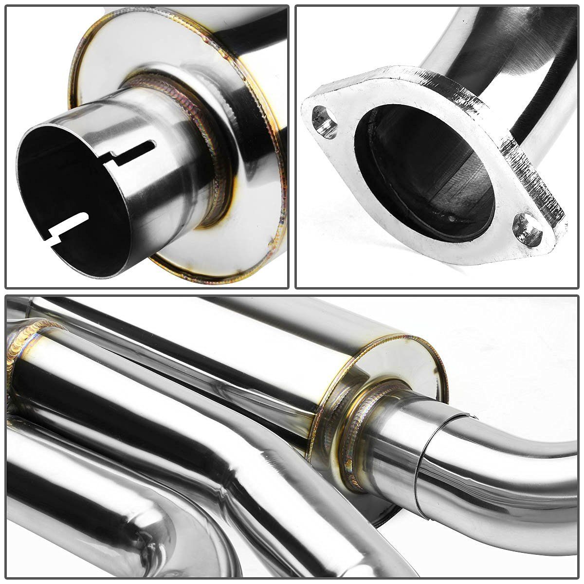 9704 Chevy Corvette C5 4.25" Quad Oval Muffler Tip Catback/Axleback