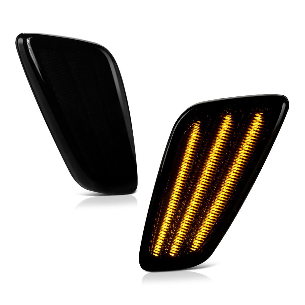 9706 Jeep Wrangler Amber LED Side Marker Lights Smoked Lens LAC