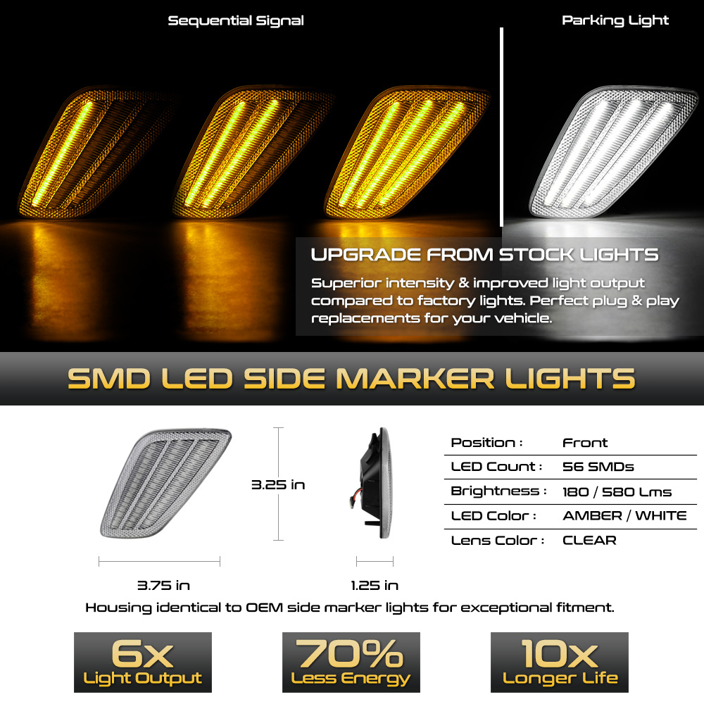 9706 Jeep Wrangler Switchback + Sequential Signal White & Amber LED