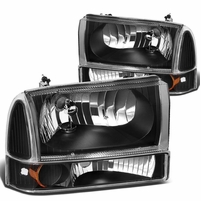 1999-2004 Ford Excursion F-250/350/450/550 Crystal Headlights Chrome/C