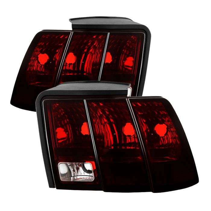 9904 Ford Mustang Tail LightsRed SmokedPair