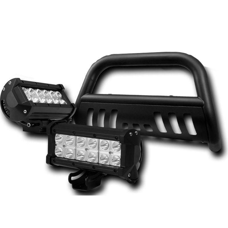9906 Chevy Silverado / Tahoe / Avalanche / Suburban Black Bull Bar + 36W CREE LED Fog Lights