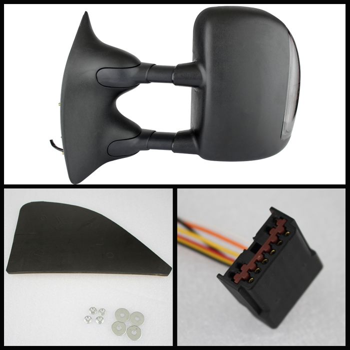 thumbnail image 2 of Speed Daddy Chrome Towing Mirrors: Power/Heat/LED Turn Signal For 99-07 Ford Super Duty 2 of 5