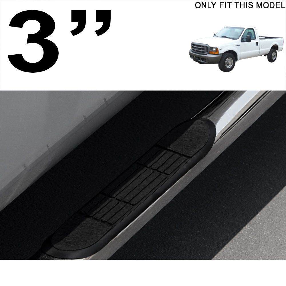 9916 Ford F250 Superduty Regular Cab 3" Side Step Nerf Bars Stainless