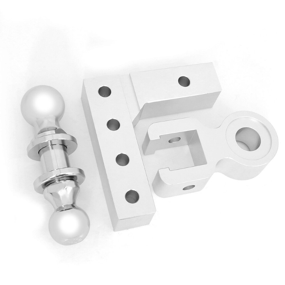 DNA Aluminum Dual Ball 6" Drop/Rise Adjustable Trailer Tow Hitch 2