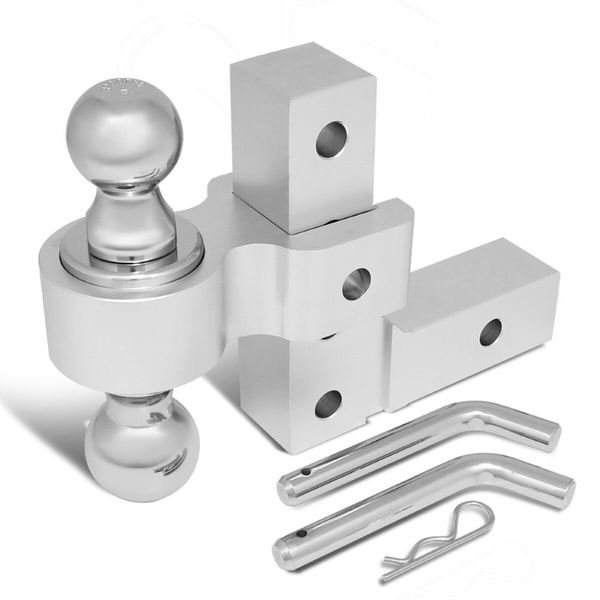 DNA Aluminum Dual Ball 6" Drop/Rise Adjustable Trailer Tow Hitch 2