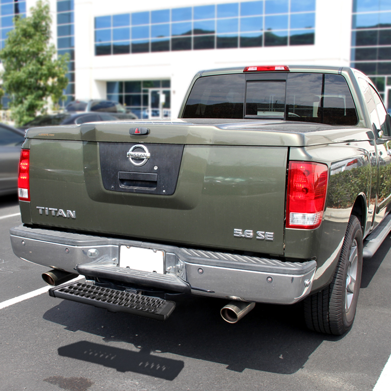 Black Rear Hitch Step Bar For Truck SUV 2 Hitch Receiver Long Guard
