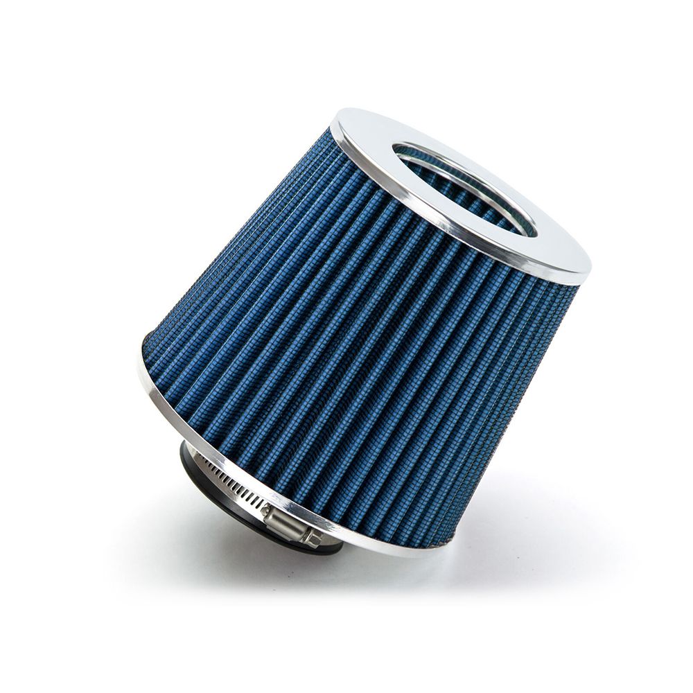 Blue 3" 76Mm Inlet Cold Air Intake Cone Replacement Quality Dry Air
