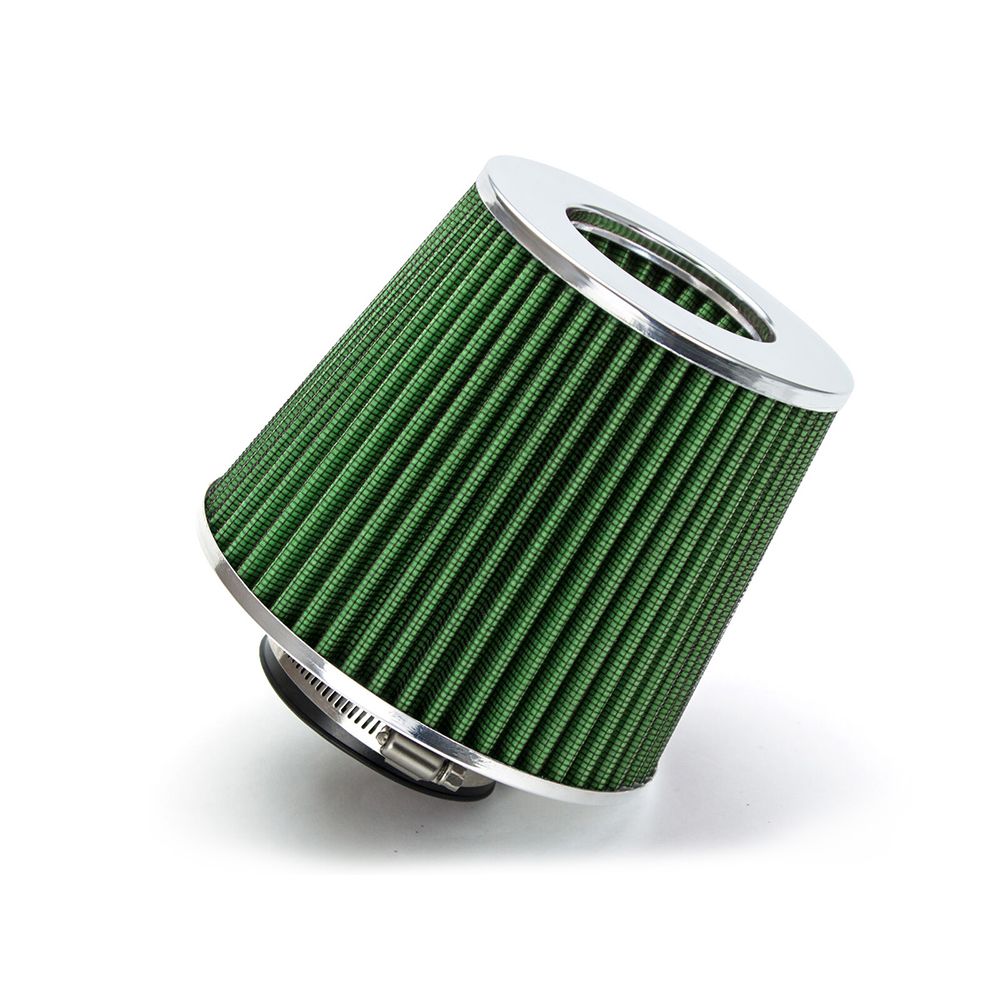 Green 3.5" 76Mm Inlet Cold Air Intake Cone Replacement Quality Dry Air