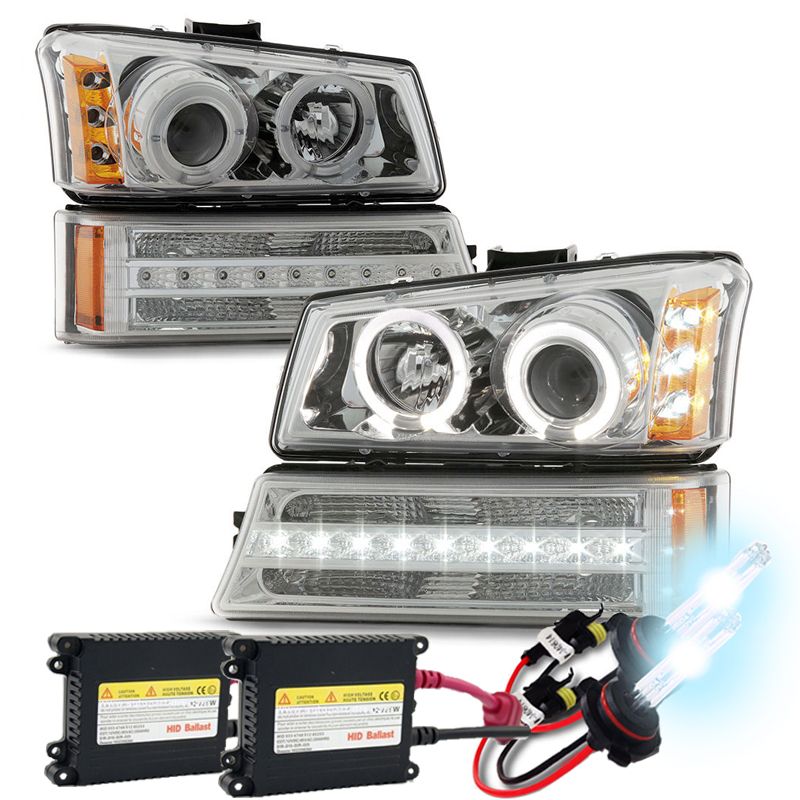 HID Xenon + 0306 Chevy Silverado / Avalanche Angel Eye Halo Projector