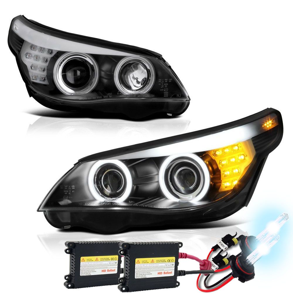 HID Xenon + 0407 BMW 5Series E60 Angel Eye Halo & LED Signal