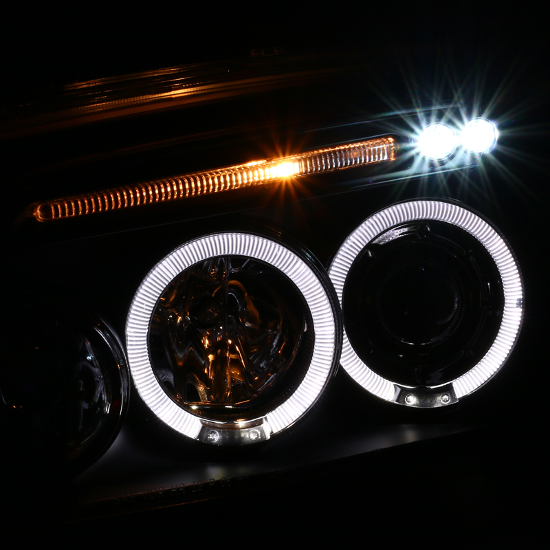 0510 Dodge Charger Dual Halo & LED Projector Headlights + HID Kit Black