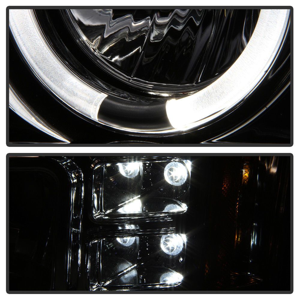 HID/Xenon Projector Headlights W/ LED DRL For GMC Sierra 2500HD 3500HD 2016-2019 Pair