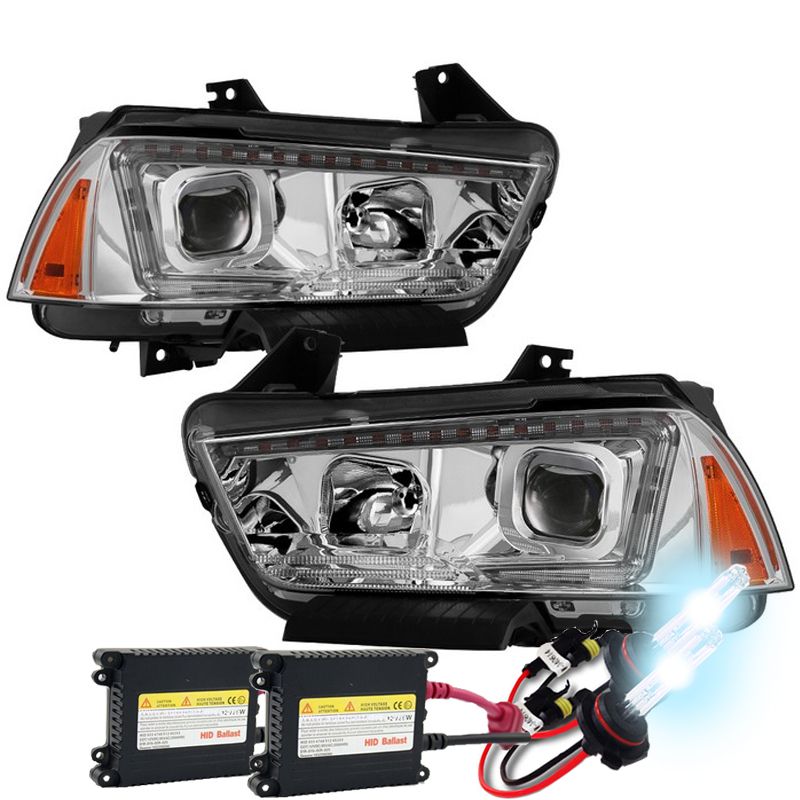 HID Xenon + 1114 Dodge Charger [Halogen Type] LED DRL Projector