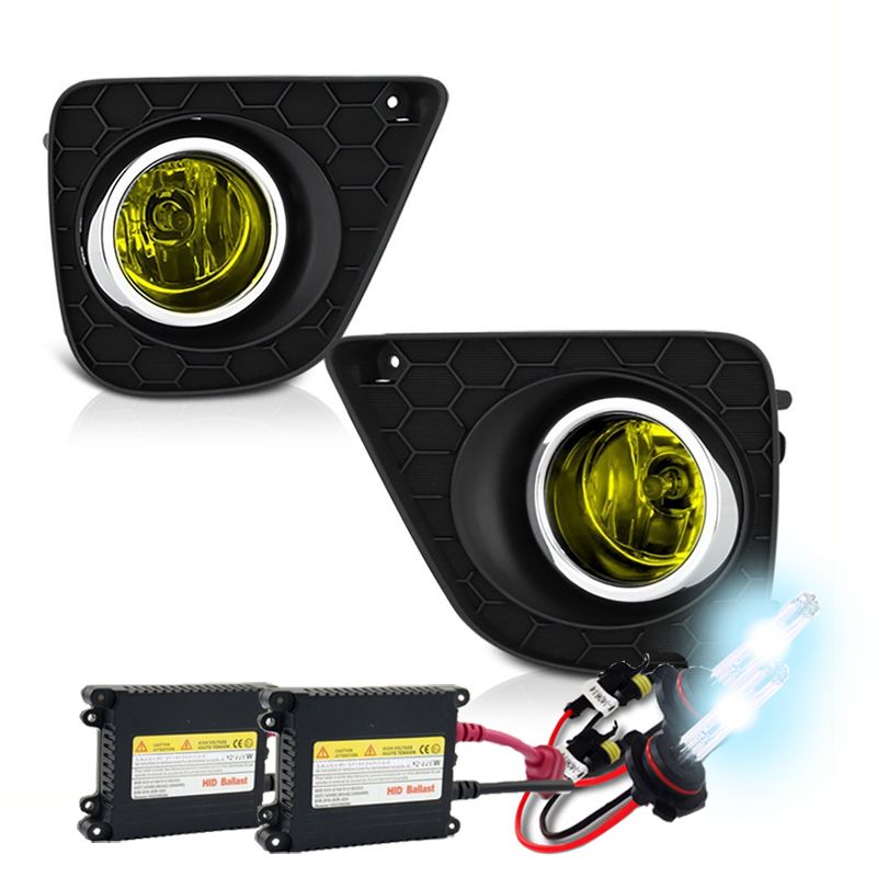 HID Xenon + 1314 Honda Accord Coupe OEM Style Fog Lights Kit Yellow