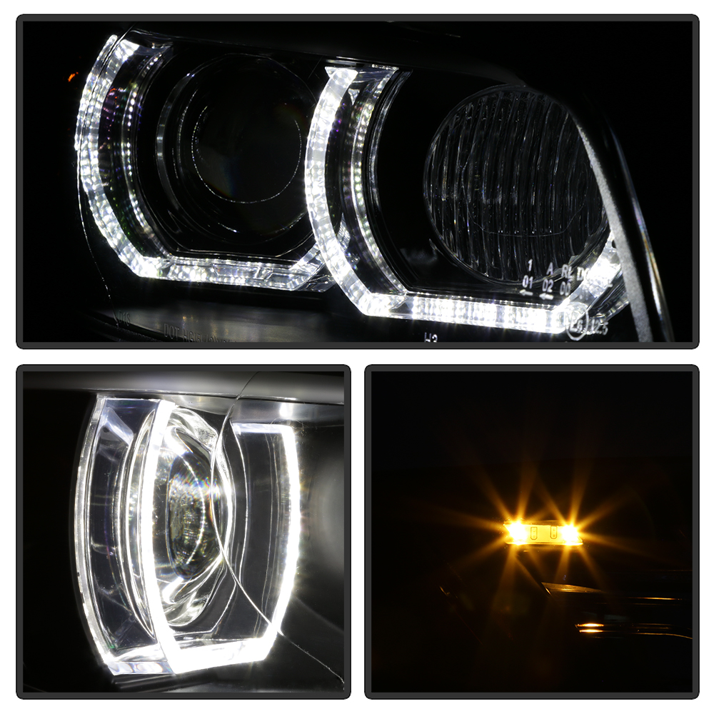 HID/Xenon 2007-2010 BMW E92 E93 328i 335i Coupe F32 Style LED 3D Halo ...