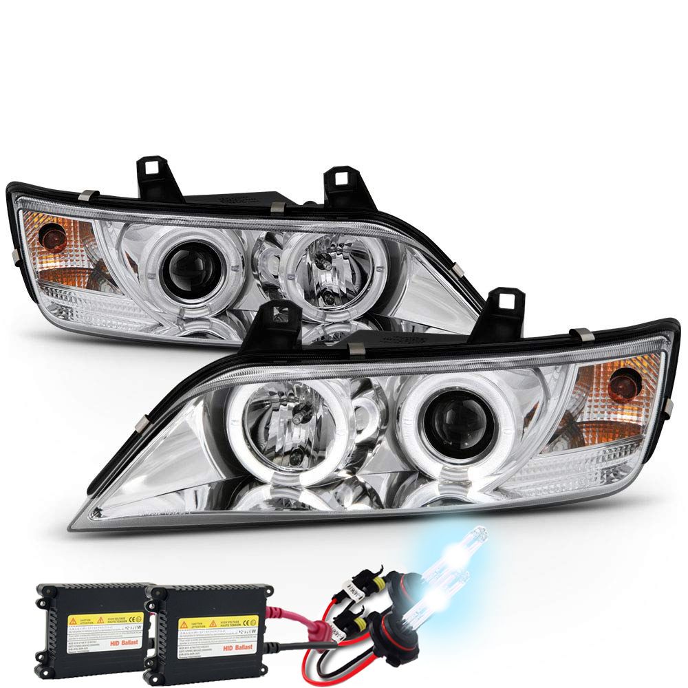 HID Xenon + 19962002 BMW Z3 Angel Eye Halo Projector Headlights Chrome