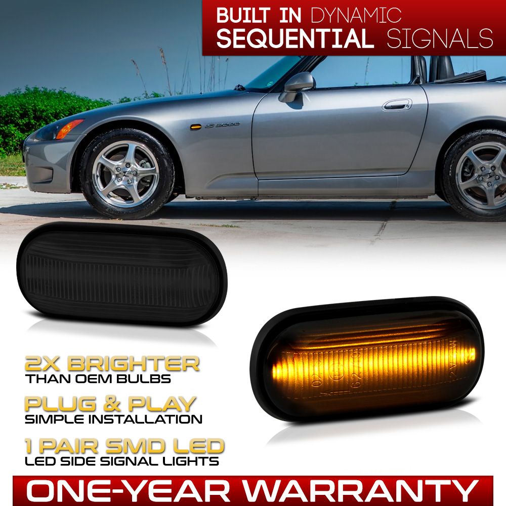 Honda S2000 AP1 AP2 Sequential Signal Amber LED Side Marker Lights