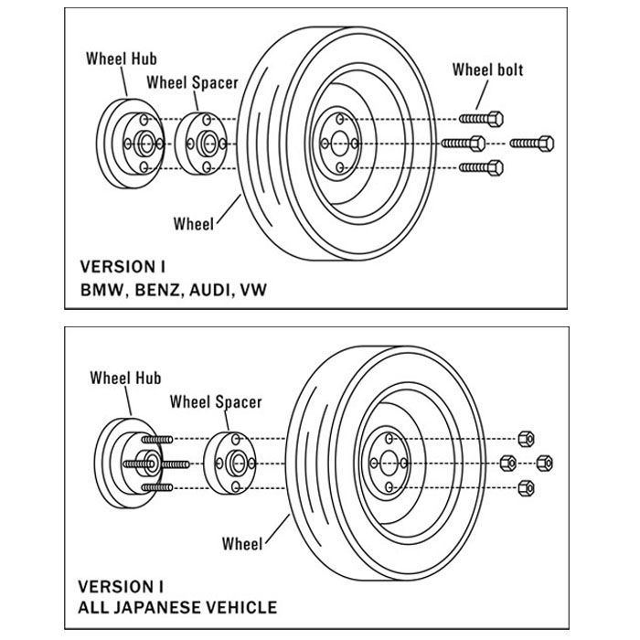 ICHIBA V1 10mm HUB CENTRIC Wheel Spacers 5x114 64.1mm 12x1.5 Honda w