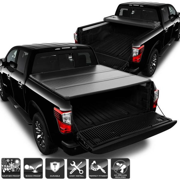 20162018 Nissan Titan Truck 5.5' (66") Bed Hard TriFold Tonneau Cover