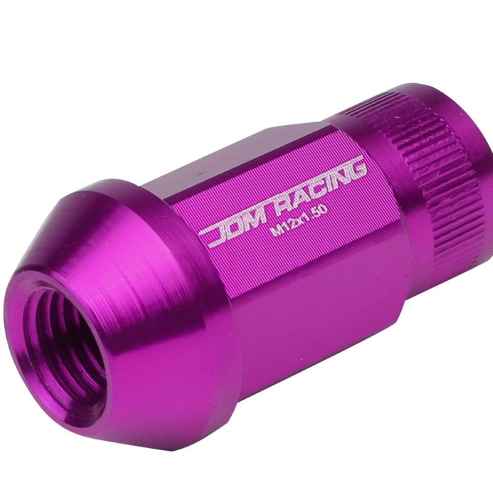 JDM OpenEnd Aluminum Purple Wheel Lug Nuts Set+Adapter M12X1.5