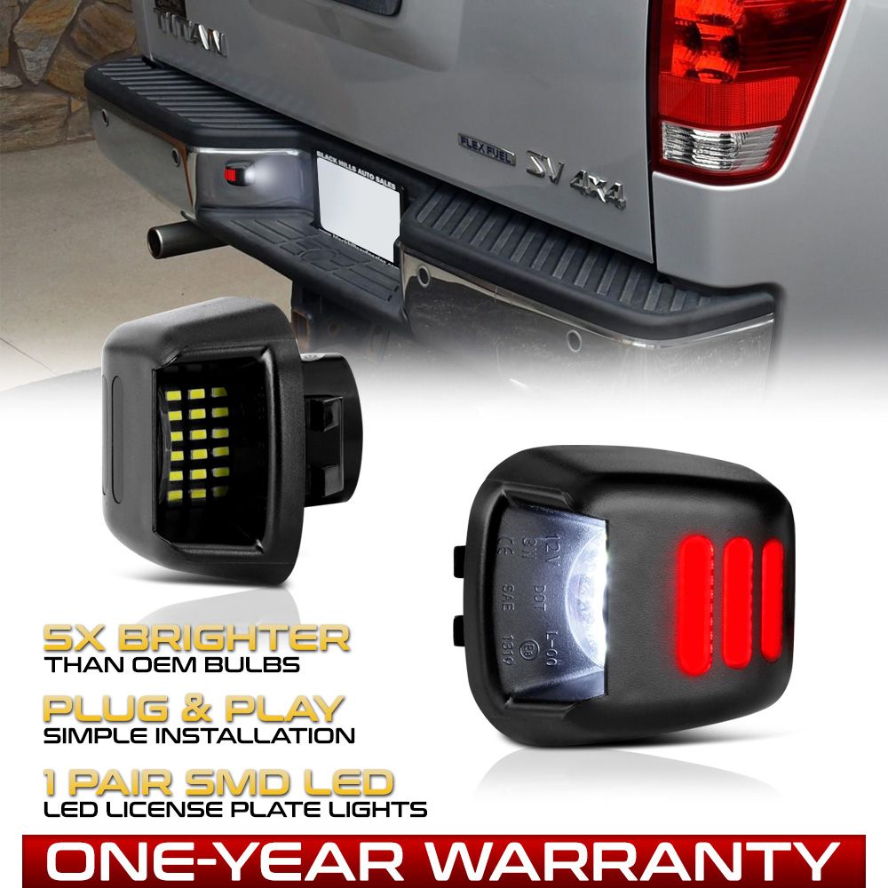 2-Pack LED License Plate Lights For Ford F-150 2015-2023 - Direct Replacement FL3Z13550A 6500K White