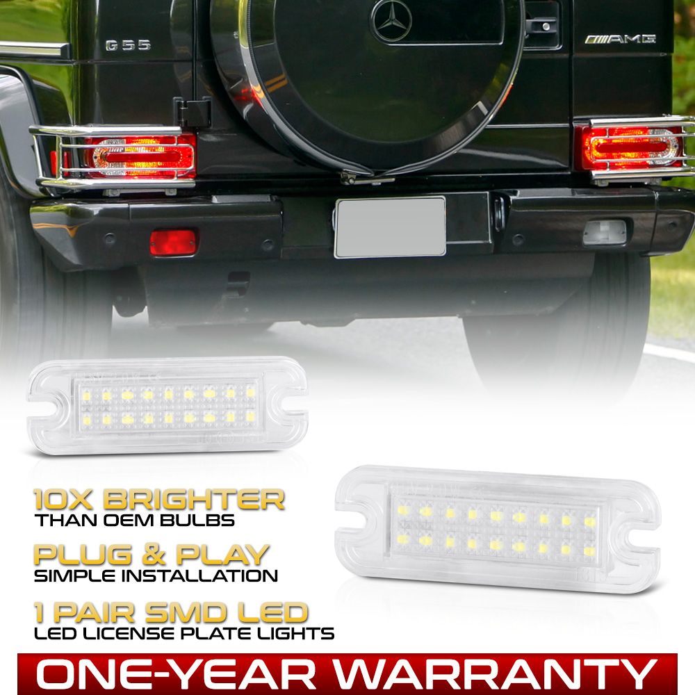 LED License Plate Light Tag Lamp - 1990-2012 Mercedes-Benz W463 G550 ...