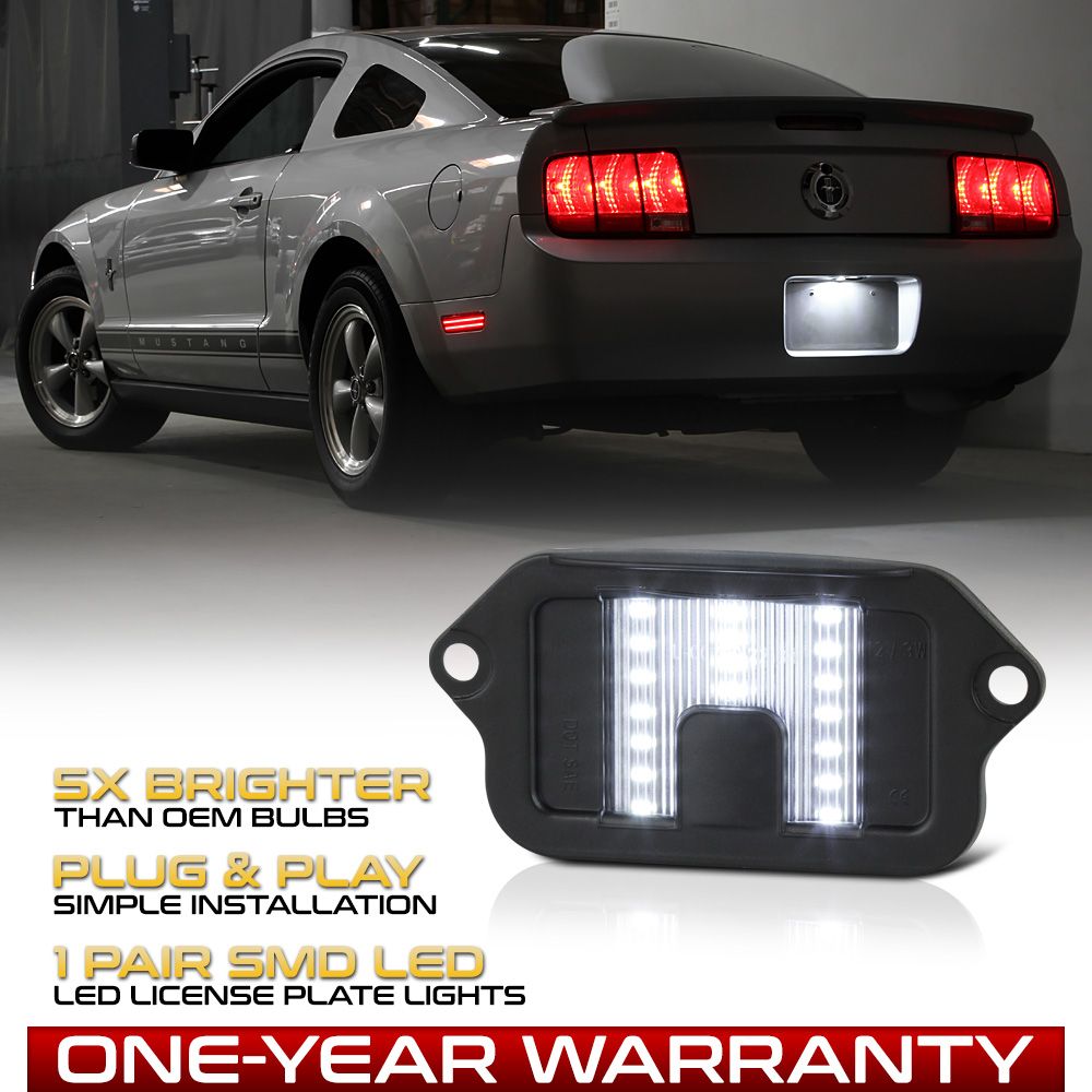 LED License Plate Light Tag Lamp 20052009 Ford Mustang LACLPFM05