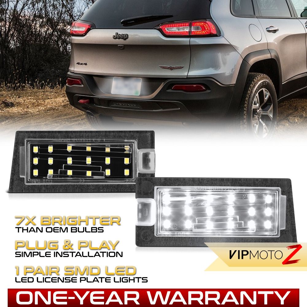 LED License Plate Light Tag Lamp 20142018 Jeep Cherokee LACLPJECH14