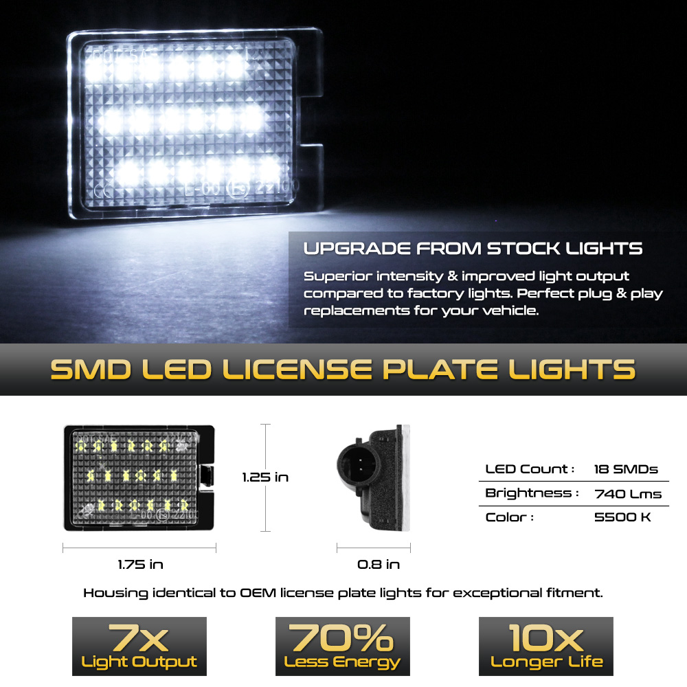 LED License Plate Light Tag Lamp 20142022 Dodge Durango LACLPDDUR14