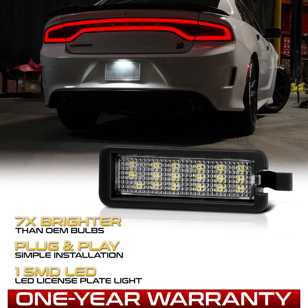 LED License Plate Light Tag Lamp 201522 Dodge Charger Challenger