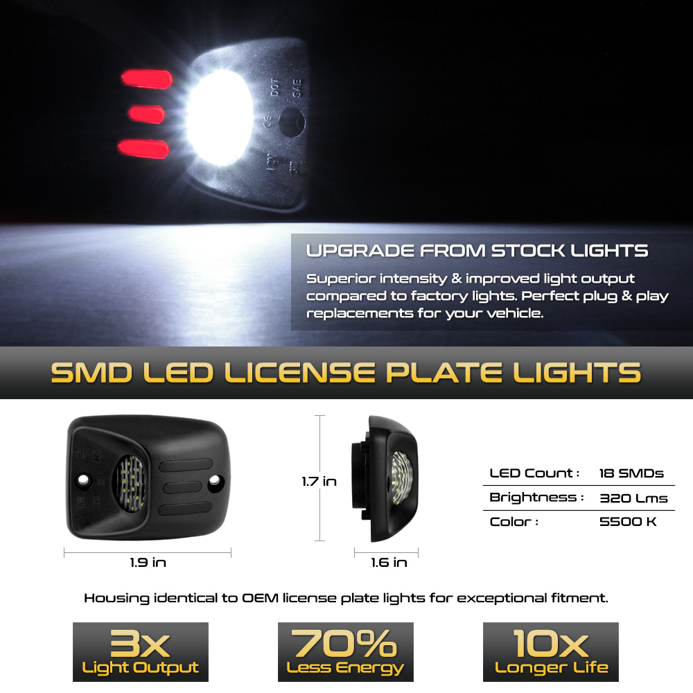 LED License Plate Light Tag Lamp 9504 Toyota LACLPTTA95V2