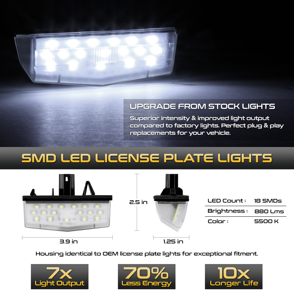 LED License Plate Light Tag Lamp Prius CHR Matrix Scion tC LACLP