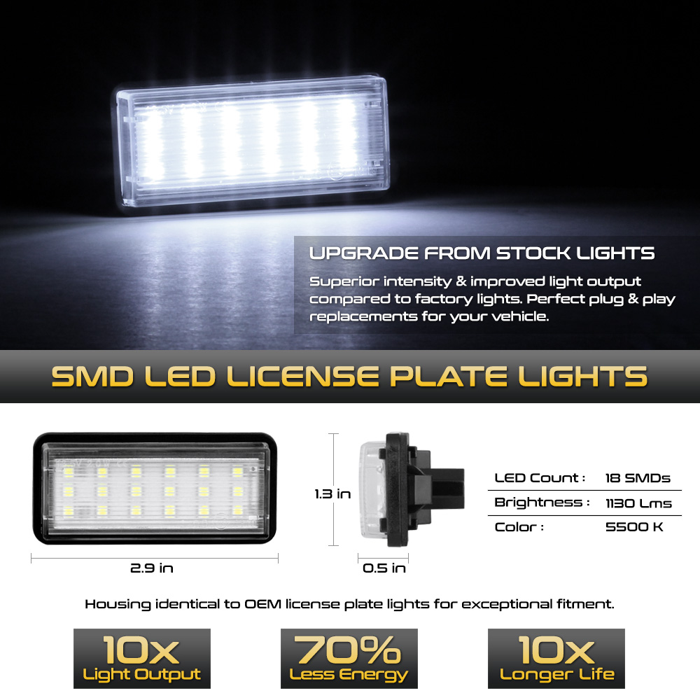LED License Plate Light Tag Lamp Toyota Land Cruiser GX470 LX570
