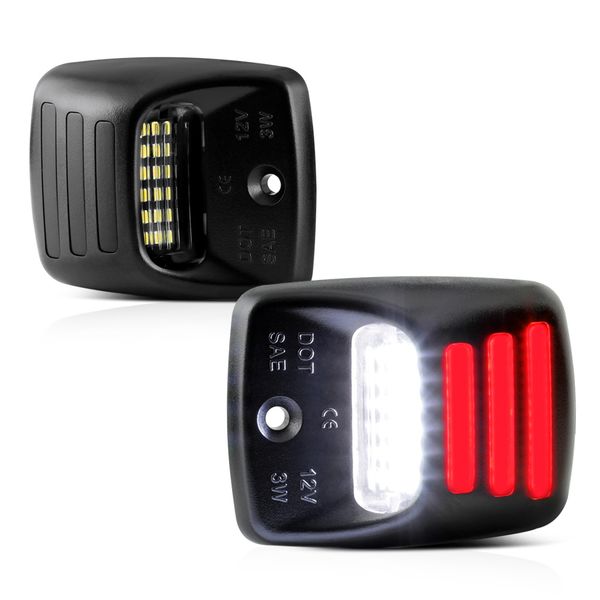 LED License Plate Light Tag Lamp With Red Neon Tube 0515