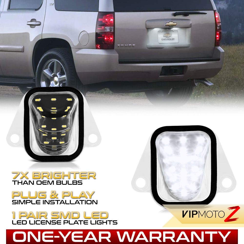 LED License Plate Tag Lights For 20072014 Suburban Tahoe Yukon
