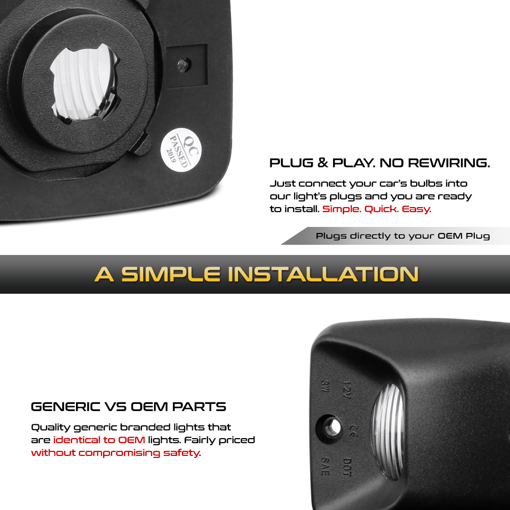 License Plate Light Tag Housing 19952004 Toyota LACLP