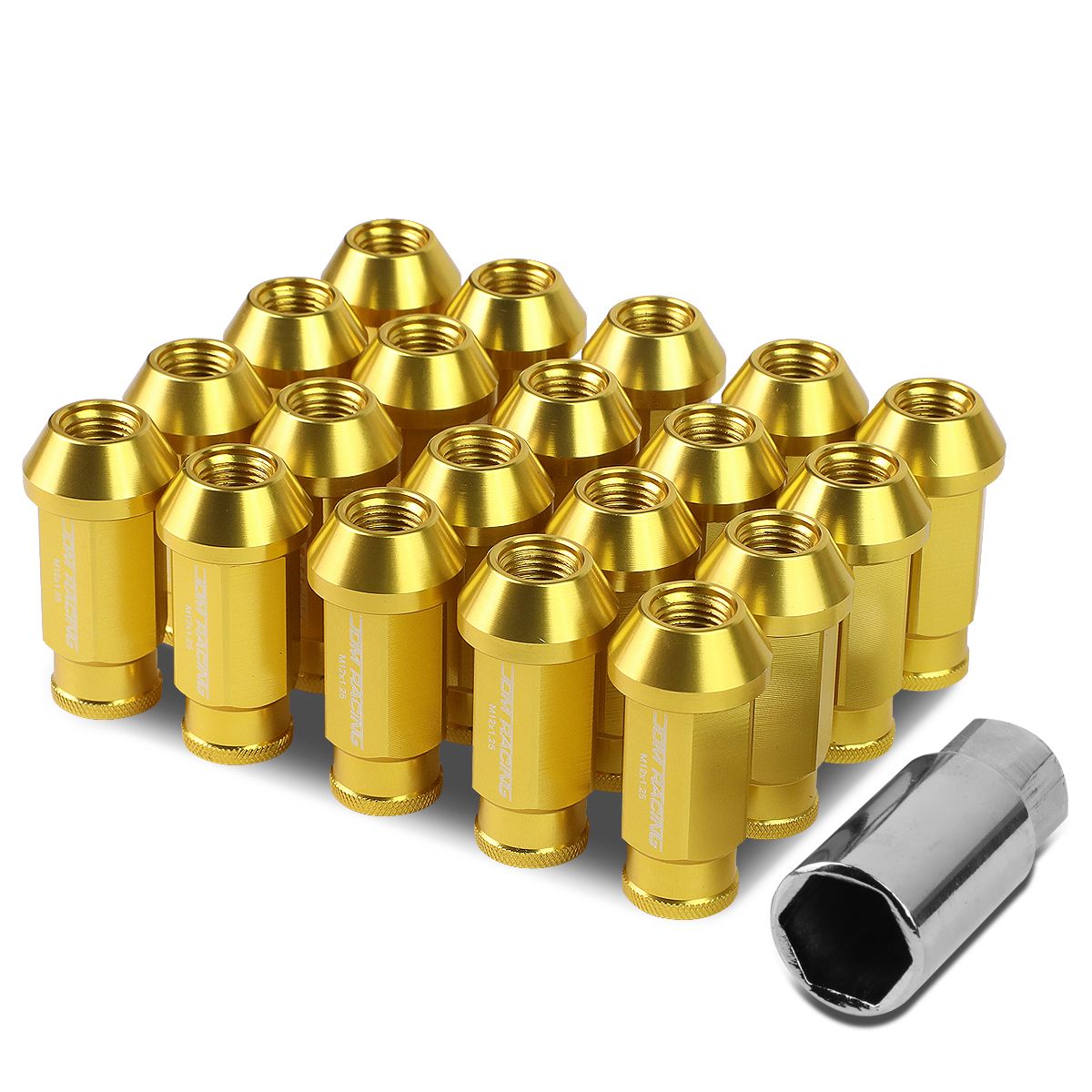 ( M12 x 1.25 ) 20Piece Aluminum AlloyWheel Lug Nuts + Deep Drive
